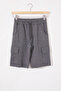 Anthracite Cargo Pocket Boys' Shorts with Elastic Waist 18801