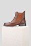 Women's Tan Genuine Leather Number 35-41 Short Heel Chelsea Boots & Booties