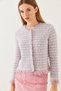 Women's Baby Blue Fringed Knitwear Cardigan 20246205 - 4