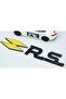 شعار حروف صندوق السيارة RS باللون الأصفر والأسود ABS 3M متوافق مع Renault - 3