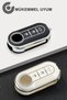 Fiat Compatible 500, Doblo, Fiorino, Punto, Ducato, Bravo, Panda Silver Edge Tpu Key Case Cover (White) - 5
