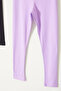 Girl's Lycra 2-Piece Plain Tights Black-Lilac 18119 - 3