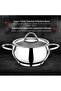Mister Cook 7-Piece Cookware Set With Covers, BA3000, 16 X 9 Cm, 7 Pieces, Glass Cover, Stainless Steel - 6