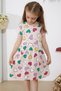 Salmon Heart Printed Short Sleeve Girls' Dress 18783 - 2