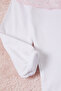 White Baby Girl Lace Collar Long Sleeve Snap Badi 16835 - 3