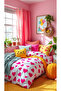 طقم غطاء لحاف مزدوج بنمط قلب وردي - 3