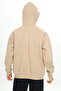 سويت شيرت للأولاد بقلنسوة وطباعة بارزة باللون البيج 19305 - 4