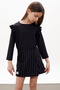 Black Striped Girls' Suit with Shorts, Skirts, Flounces and Badi 18271