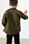 Khaki Embroidered Jean Shirt T-Shirt Boy's 2-Piece Set 18235 - 4