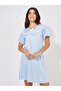 Lace Trim Bow Detail Collared Nightdress