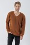 Men's Genova V-Neck Standard Fit Knitwear Sweater Cinnamon 24W209 - 2