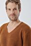 Men's Genova V-Neck Standard Fit Knitwear Sweater Cinnamon 24W209 - 5