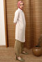 Light Pink Hidden Placket Cotton Shirt Tunic