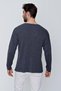 Men's V-Neck Cotton Loose Knitwear Sweater Anthracite 22sm212 - 4