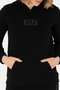 Women's Black Hooded Basic Sweatshirt 50271557 -Vr046 - 6