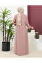 Large Size Crepe Robe -Pink - 4