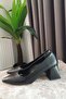 Women's Nova Black Skin 6.5 cm Thick Heeled Stiletto - 3