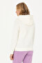 Women's Ecru Hooded Basic Sweatshirt 50271557 -Vr019 - 5
