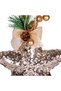 Christmas Ornament, Star, New Year Decorated, Champagne - Set of 3, 15 cm - 3