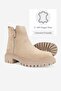 WOMEN'S BEIGE SUEDE GENUINE NATURAL LEATHER NUMBER 36-41 BOOTS & BOOTIES - 3