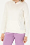 Women's Ecru Hooded Basic Sweatshirt 50271557 -Vr019 - 6