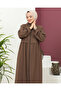 Plus Size Crepe Ferace - Brown - 2
