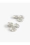 Steel Leaf Earrings - 3
