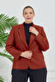 Women's Plaid Double Button Classic Jacket - 4
