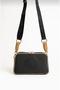 Women's Black-Tan 5-Compartment Shoulder and Crossbody Bag-Bd - 5