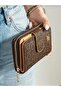 Brown Women's Wallet with Coin and Card Compartments
