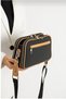 Women's Black-Tan 5-Compartment Shoulder and Crossbody Bag-Bd - 2
