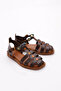 Women's Ankle Strap Beaded Sandals Dark Brown 4173289 - 2