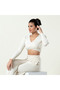 Long Sleeve Short T-Shirt Ecru - 2