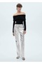 Metallic Skin Look Pants - 2