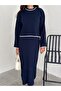 Women's Navy Blue Trophy Sweater Dress Double Set - 4