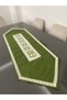 Pistachio Green Cross Stitch Processing French Laced Linen Runner - 4