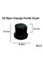 20Pcs 33 Glossy Black Wheel Cover Fits Truck Trucks and Buses