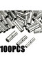 100Pcs Aluminium Material Uninsulated Terminal 0.5mm2-6.0mm2 Bootlace Ferrules Cord End Electrica...