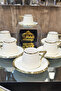 Luxury Gold Detailed Porcelain Coffee Cup Set for 6 People - 3