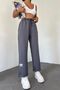 Women's Anthracite Adjustable Leg Oversize Loose Pants/Sweatpants - 8
