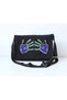 Hand Print Printed Messenger Bag/Bag with Adjustable Belt and Zippered Pockets