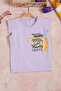 Lilac Rainbow Embroidered Girl's T-Shirt 15569
