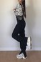 Ns-33952 Jeans High Waist Inside Y Slit Wide Leg Denim Pants