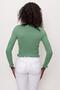 Women's Crew Neck Frilly Thin Knitwear Sweater Green 22sw305 - 6