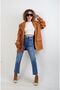 Tile Faux Suede Oversize Blazer Jacket - 3