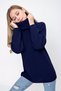 Women's Degaje Collar Long Thessaloniki Knitwear Sweater Navy Blue 22Wk258 - 5