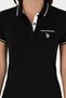 Women's Black Polo Neck T-Shirt 50280039-Vr046 - 6