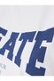 Sports T-Shirt Slogan Printed Piping Crew Neck Short Sleeve - 6