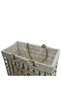 Grey-White Rectangular Basket - Wicker Rope, Multi-Purpose, Large (L) - 3
