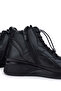Women's Genuine Leather Black Leather Casual Boots - 4